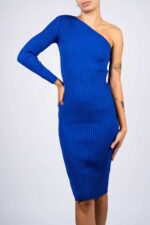 Rochie mulata asimetrica din tricot - imagine 5