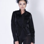 Sacou cambrat din piele eco