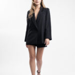 Costum pantaloni scurti și sacou lejer Black