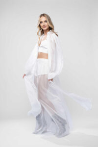 Kimono lung din voal