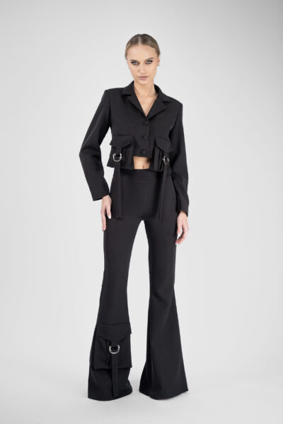 Pantaloni evazați Black