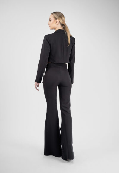 Pantaloni evazați Black - imagine 3