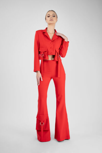 Pantaloni evazați Red - imagine 2