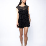 Rochie mini cu volane