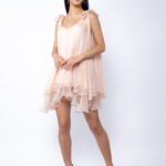 Rochie mini din matase cu esarfe