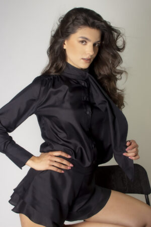 Pantaloni scurti din matase