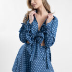 Set fusta petrecuta si top tip camasa din bumbac