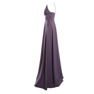 Rochie lunga Laurelie Dark Raspberry Glace - imagine 3