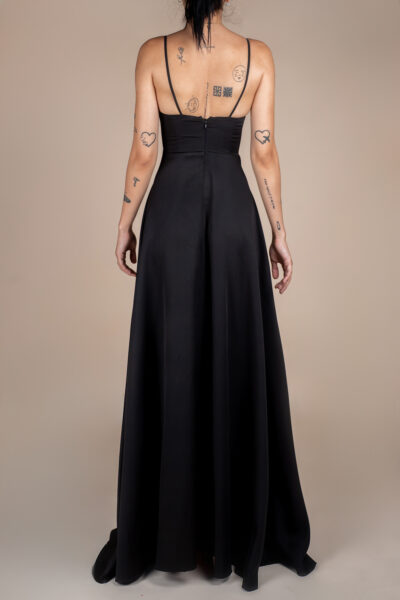 Rochie lunga Laurelie Dark Black - imagine 2