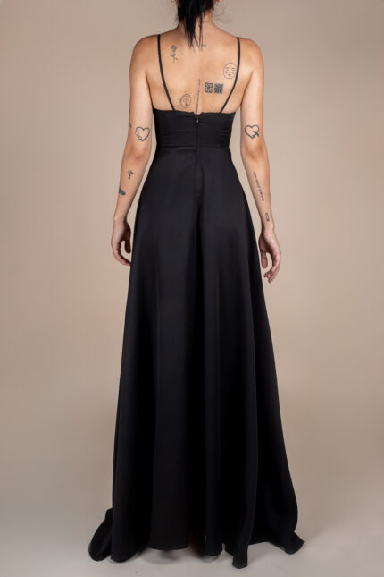 Rochie lunga Laurelie Dark Black - imagine 2