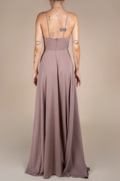 Rochie lunga Laurelie Dark Raspberry Glace - imagine 2