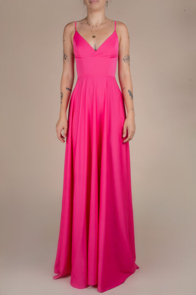 Rochie lunga Laurelie Hot Pink