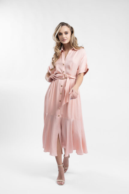 Rochie camasa midi cu cordon