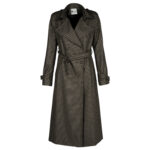Palton Brown Print cu nasturi si cordon - imagine 2
