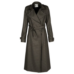 Palton Brown Print cu nasturi si cordon - imagine 2