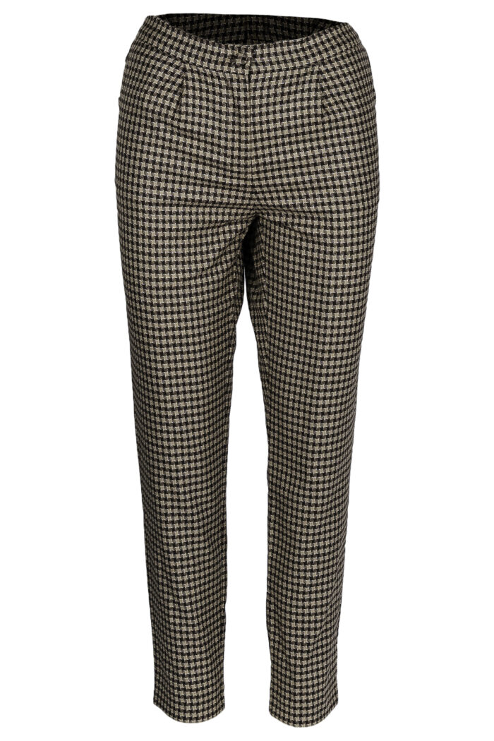 Pantaloni conici Brown Print - imagine 1