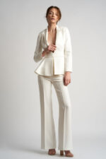 Sacou cambrat cu peplum si cordon - imagine 3