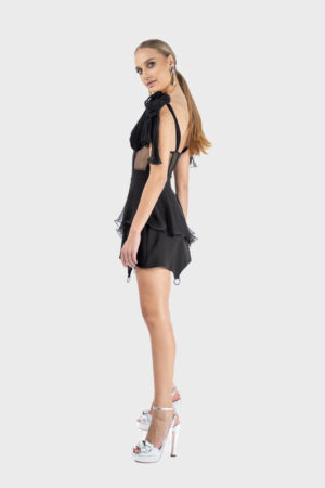 Rochie scurta din matase - imagine 3