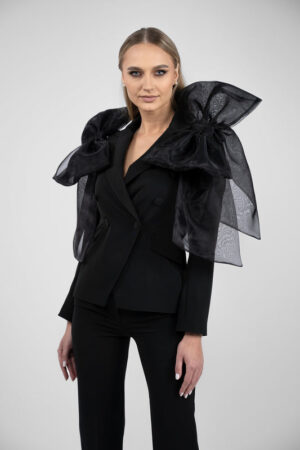 Sacou statement cu funde maxi din organza