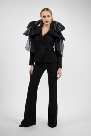 Sacou statement cu funde maxi din organza - imagine 2