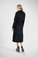 Palton din lana cu cusaturi decorative realizate manual - imagine 4