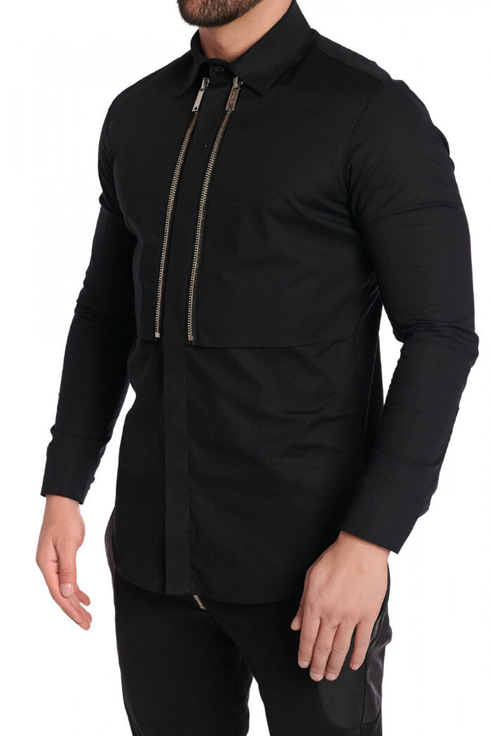 Cămașă Double Zipp Black - imagine 3