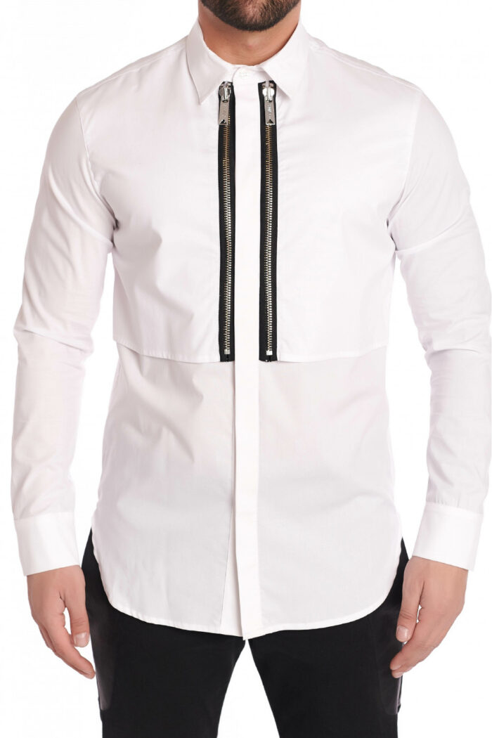 Cămașă Double Zipp White - imagine 1