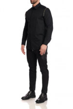 Cămașă Shoulder Zipper Black - imagine 2