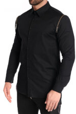 Cămașă Shoulder Zipper Black - imagine 4