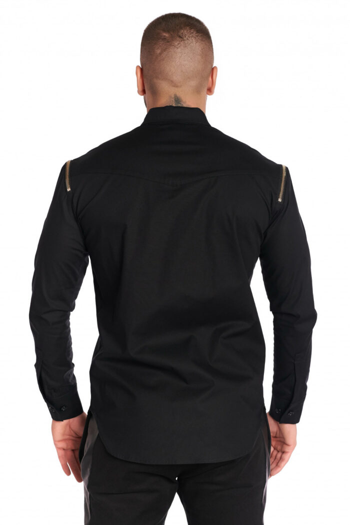 Cămașă Shoulder Zipper Black - imagine 6