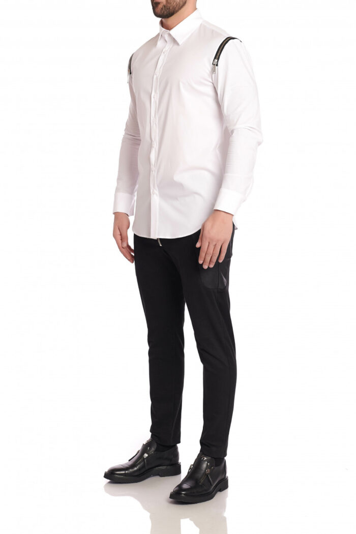 Cămașă Shoulder Zipper White - imagine 2