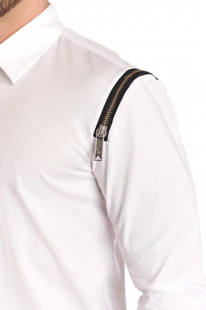Cămașă Shoulder Zipper White - imagine 3
