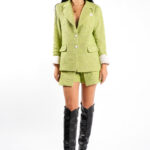 Sacou texturat verde lime