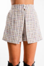 Pantaloni scurti tip fusta pastel - imagine 2