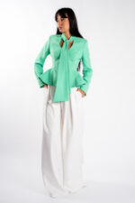 Sacou cu esarfe si talie structurata Mint - imagine 2