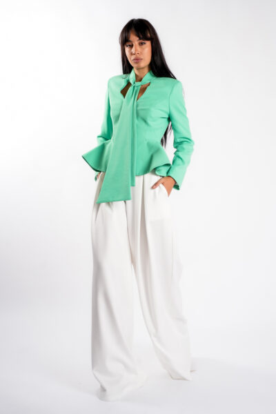 Pantalon cu pliuri frontale - imagine 3