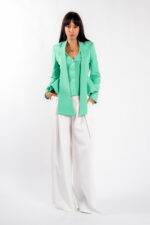 Sacou cu esarfe si talie structurata Mint - imagine 4