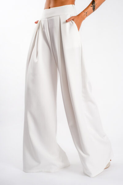 Pantalon cu pliuri frontale - imagine 2