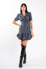 Rochie tip sacou cu volane - imagine 2