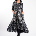 Rochie camasa cu print aripi de fluture