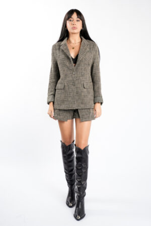 Pantaloni scurti tip fusta cappuccino - imagine 3