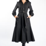 Rochie camasa cu cordon si fusta ampla