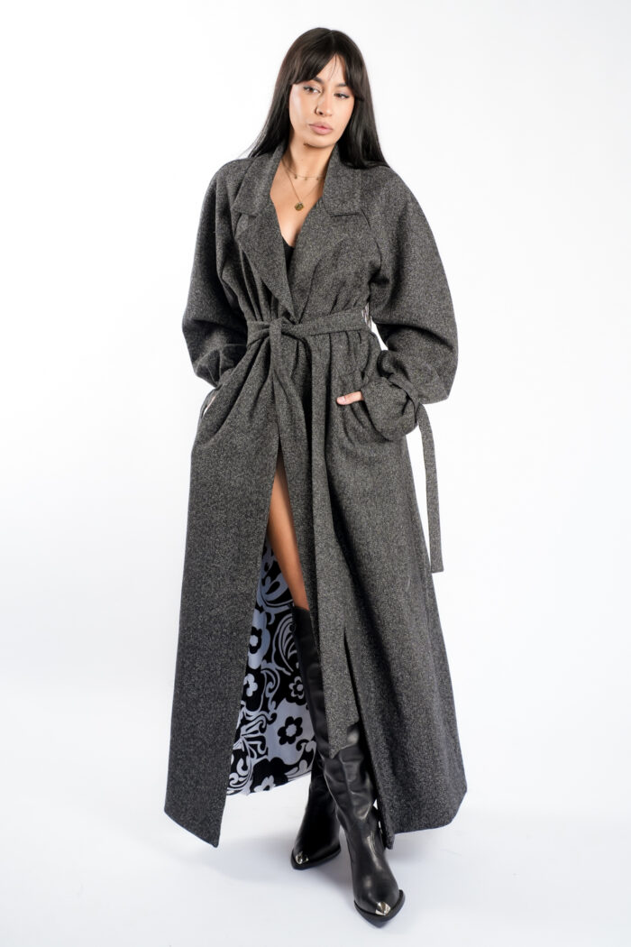 Palton lung stil oversize - imagine 2