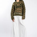 Pulover crosetat Green