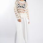 Pulover crosetat Ivory