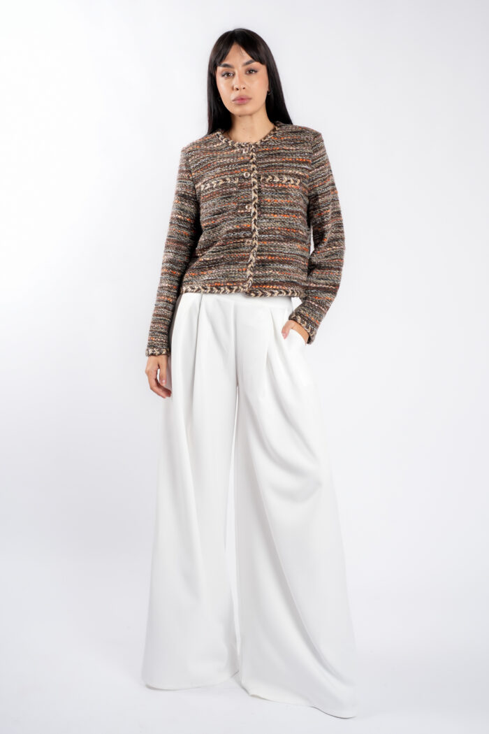 Jacheta texturata multicolor cu nasturi - imagine 1