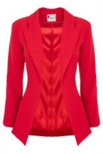 Sacou cambrat cu peplum si cordon - imagine 5