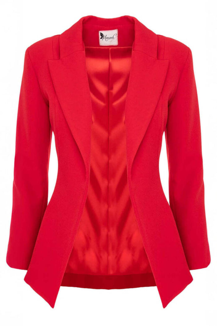 Sacou cambrat cu peplum si cordon - imagine 5