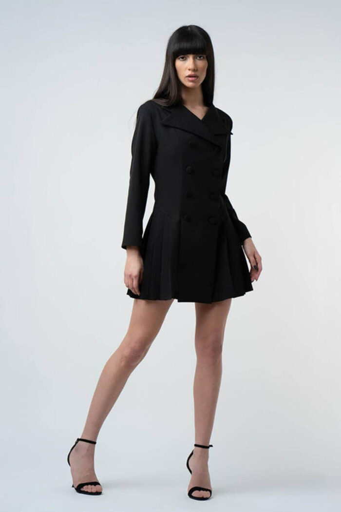 Rochie sacou cu pliuri - imagine 1
