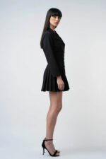 Rochie sacou cu pliuri - imagine 3